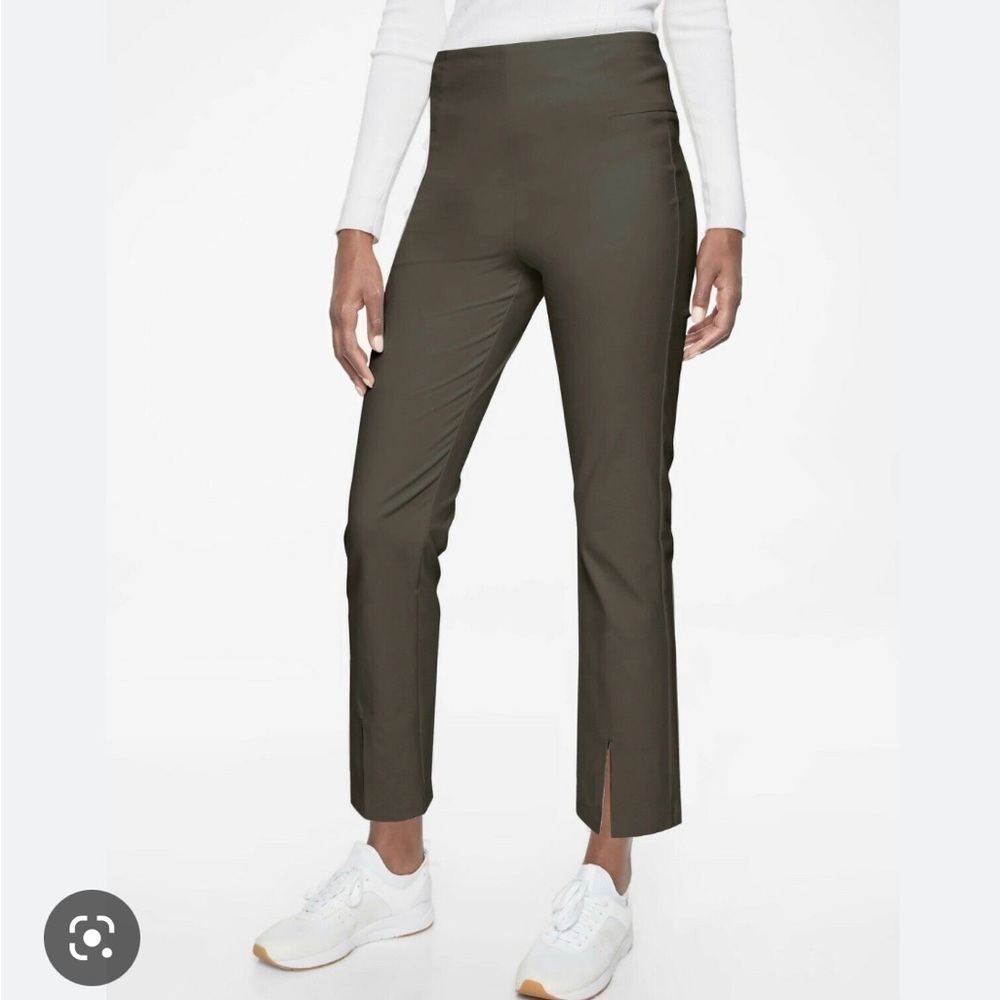 Athleta Wander Slim Straight Crop Size 0 Arbor Olive Green Women's Pants